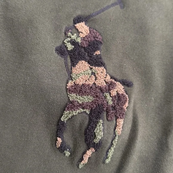 Ralph Lauren Polo boys size 7 camo Big Pony Double-Knit Sweatshirt